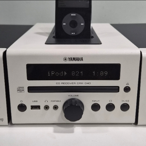 야마하 미니 오디오 CRX-040 화이트 (아이팟/USB/라디오 정상작동)